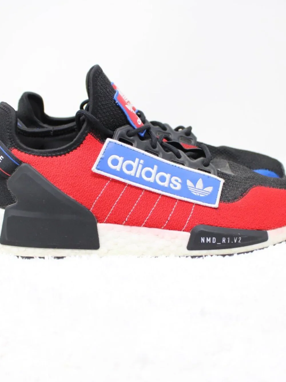 Adidas‎ Shoes Mens 13 NMD_R1 V2 “Logo Patch” Team Power Black/Blue/Red/White